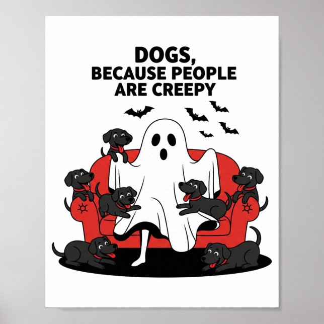 Poster Spooky Halloween Dog Spooky Ghost (Frente)