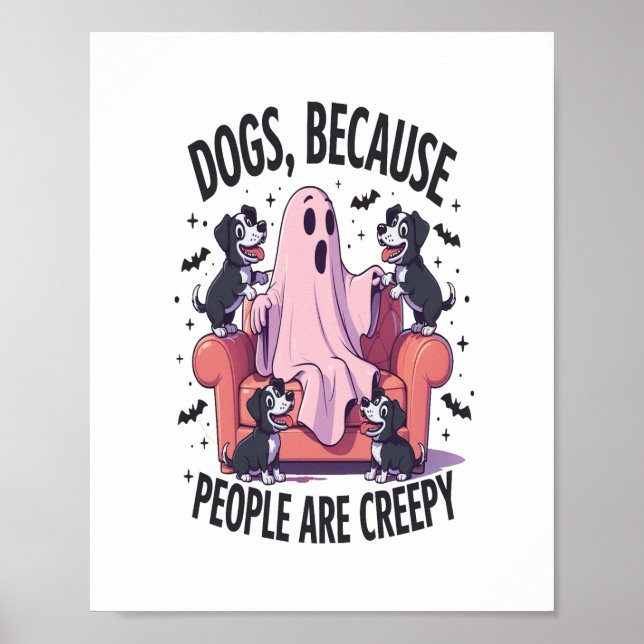 Poster Spooky Halloween Dog Spooky Ghost (2) (Frente)