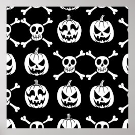 Poster Spooky Halloween Pattern