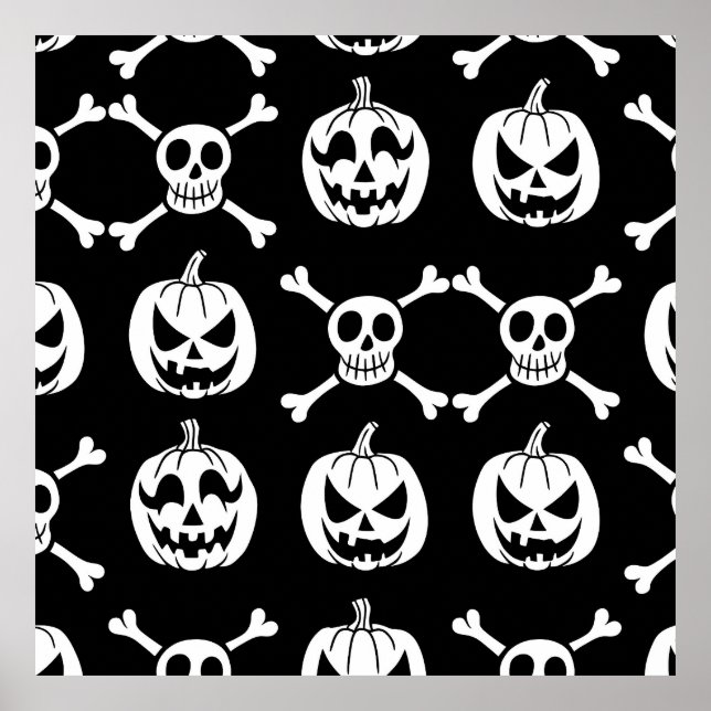 Poster Spooky Halloween Pattern (Frente)