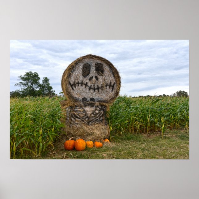 Poster Spooky Hay Bale (Frente)