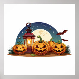 Poster Spooky pumpkins