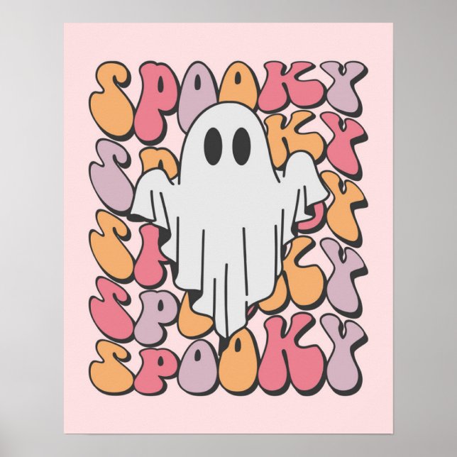 Poster Spooky Retro Ghost (Frente)