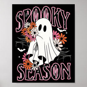 Poster Spooky Season Cute Ghost Halloween