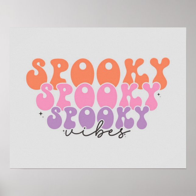 Poster Spooky Spooky Vibes Spooky (Frente)