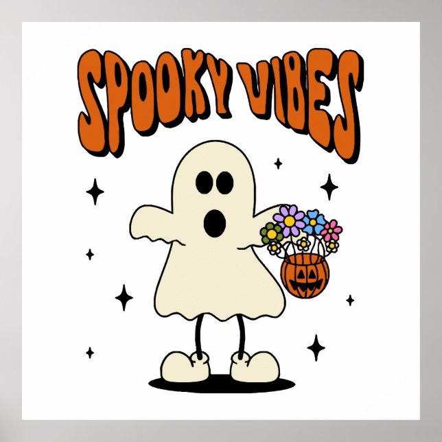 Poster Spooky vibes fantasma (Frente)