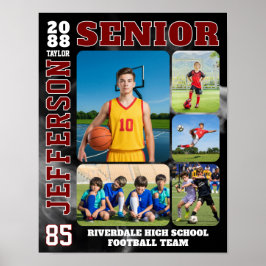 Poster Sports Team Player Senior Night Photo Collage