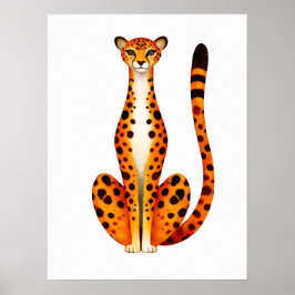 Poster Spotted Cheetah Portrait