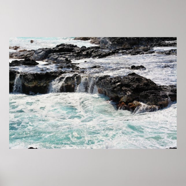 Pôster Spouting Horn em Kauai, Havaí (Frente)