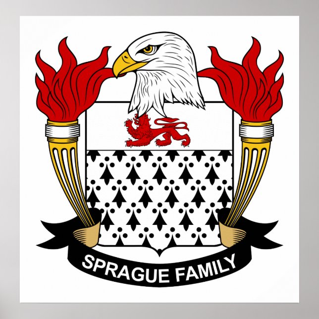 Pôster Sprague Family Crest (Frente)