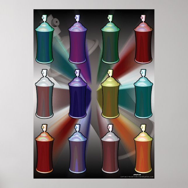 Poster spray can pop art (Frente)