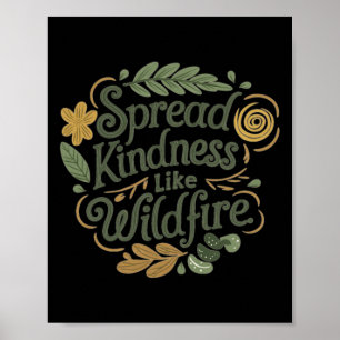Poster Spread Kindness - Vinheta de Afirmação Positiva