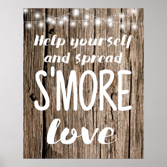 Poster Spread S'mores Love Sign String (Frente)