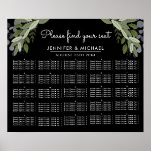 Pôster Sprigs da Meia-Noite - Gráfico de Assentos Alfabét