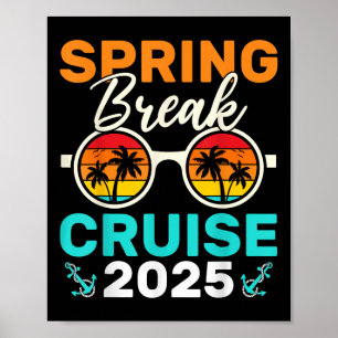 Poster Spring Break Cruise 2025 For Family Matching Cruis