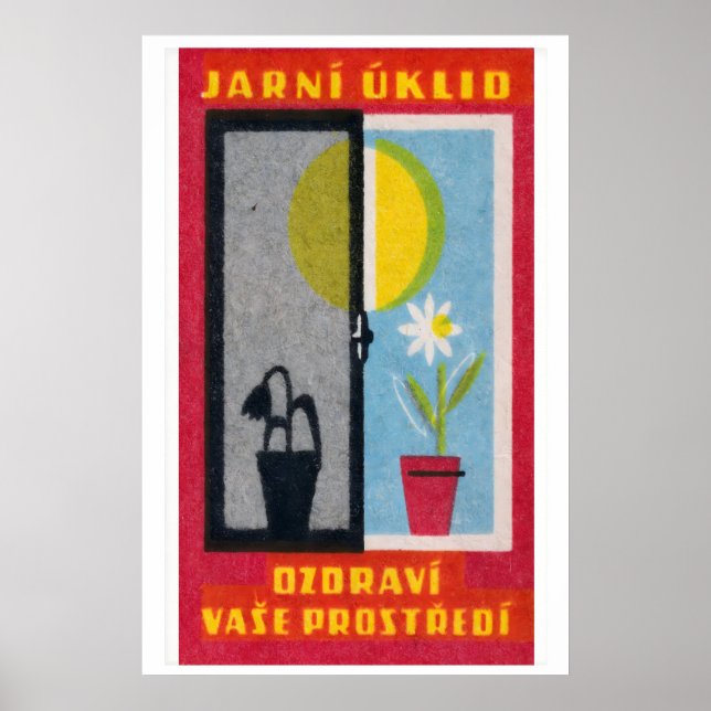 Poster Spring Clean Your House - Matchbox Print - Czech (Frente)