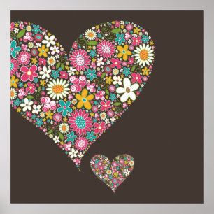 Pôster Spring Flowers 2 Big & Little Heart Custom Print