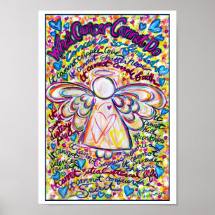 Pôster Spring Hearts Cancer Angel Print (White Edge)