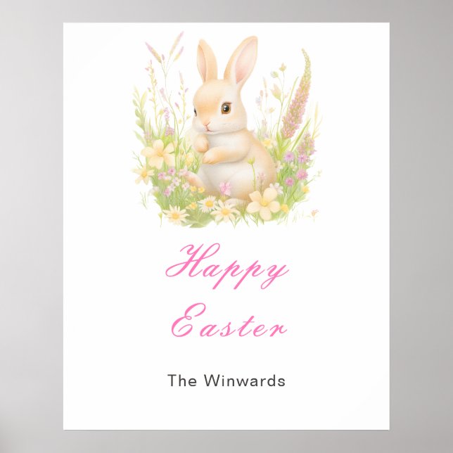 Poster Spring Rabbit Easter Brunch (Frente)