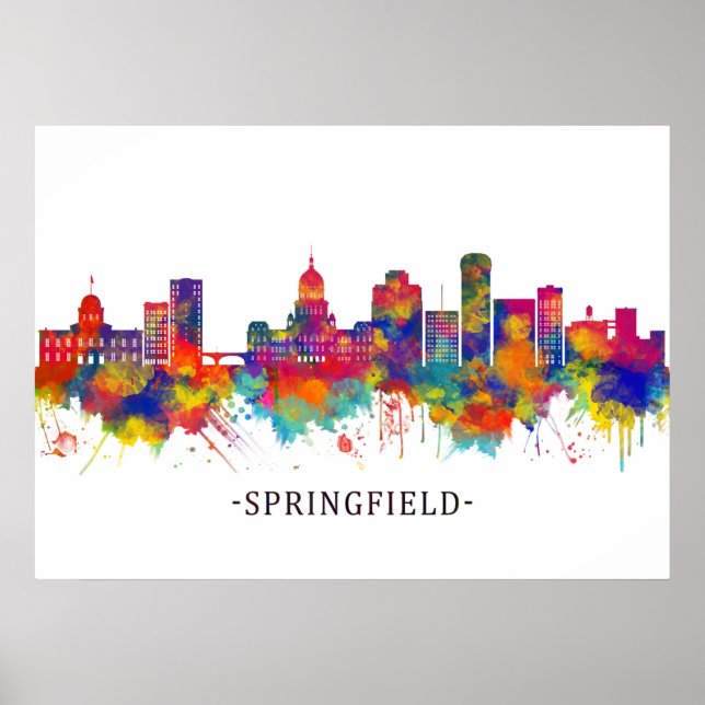 Poster Springfield Illinois Skyline (Frente)