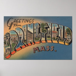 Pôster Springfield, Massachusetts - Large Letter 2