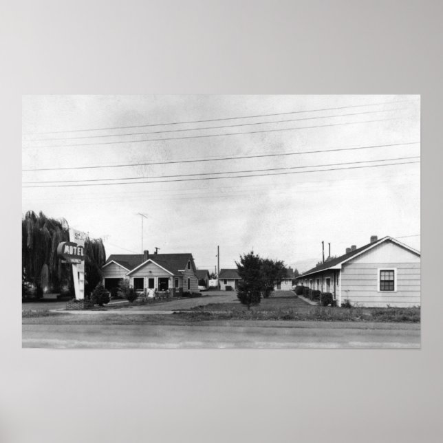 Pôster Springfield, OR Sutton Motel on McKenzie Highway (Frente)