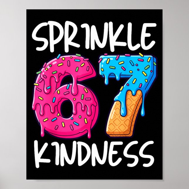 Poster Sprinkle Kindness Family Matching Doughnut Ice-cre (Frente)