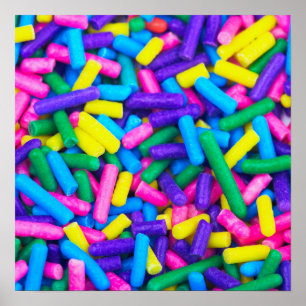 Poster Sprinkles de doce multicolorido
