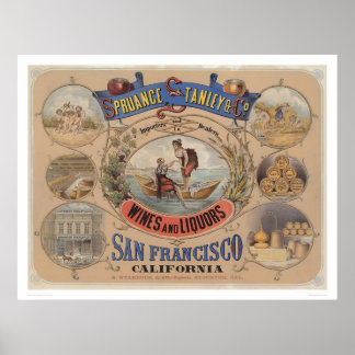 Pôster Spruance Stanley & Co., Wines & Liquors, SF (1305)