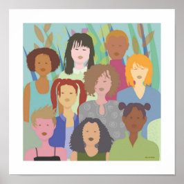 Poster square diversity women