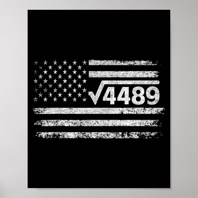 Poster Square Root 4489 Slang Math Teacher Six Seven 6 7  (Frente)