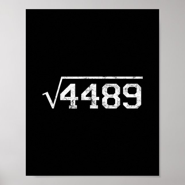 Poster Square Root Of 4489 Slang Math Teacher Six Seven 6 (Frente)