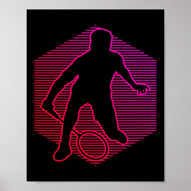 Poster Squash Feminino Badminton Masculino Shuttle  (Frente)