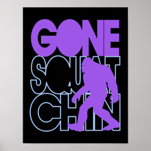 Pôster Squatchin ido - roxo e azul