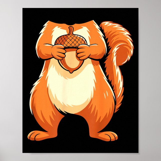 Poster Squirrel Shirt Adult Men Women Kids Body Squirrel  (Frente)