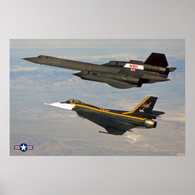 Poster SR-71 BLACKBIRD e F-16XL (Frente)
