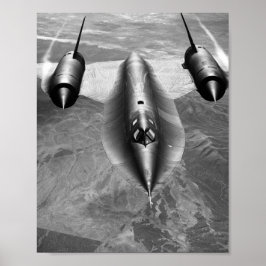 Poster SR-71 Blackbird sobrevoando a Califórnia