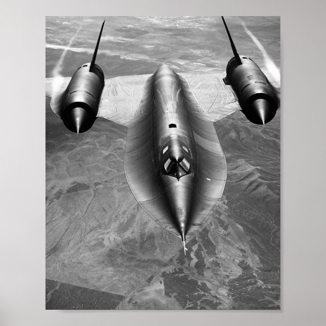 Poster SR-71 Blackbird sobrevoando a Califórnia (Frente)