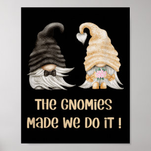 Poster Sr. & Sra. Gnome Para Casamento De Jardineiro