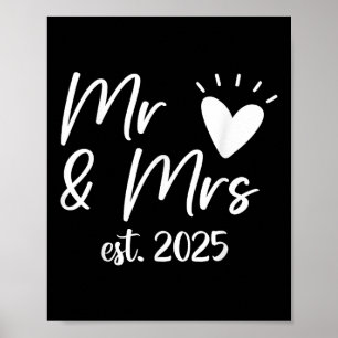 Poster Sr. e Sra. Est. 2025 Casal Casado Noiva Marido