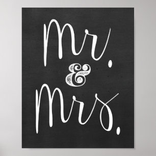 Pôster Sr. e Sra. Quadro Casamento Sinal