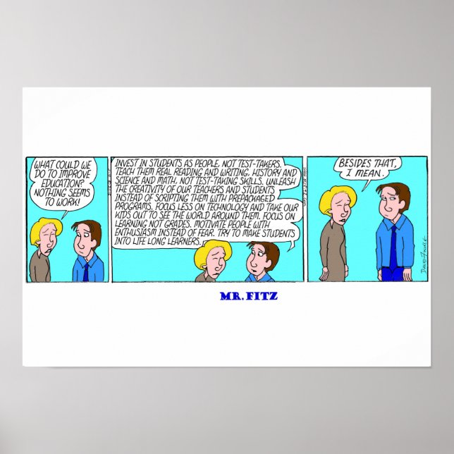 Pôster Sr. Fitz - A Solução Para A Educação (Frente)