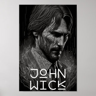 Poster Sr. John Wick - Estilo escuro