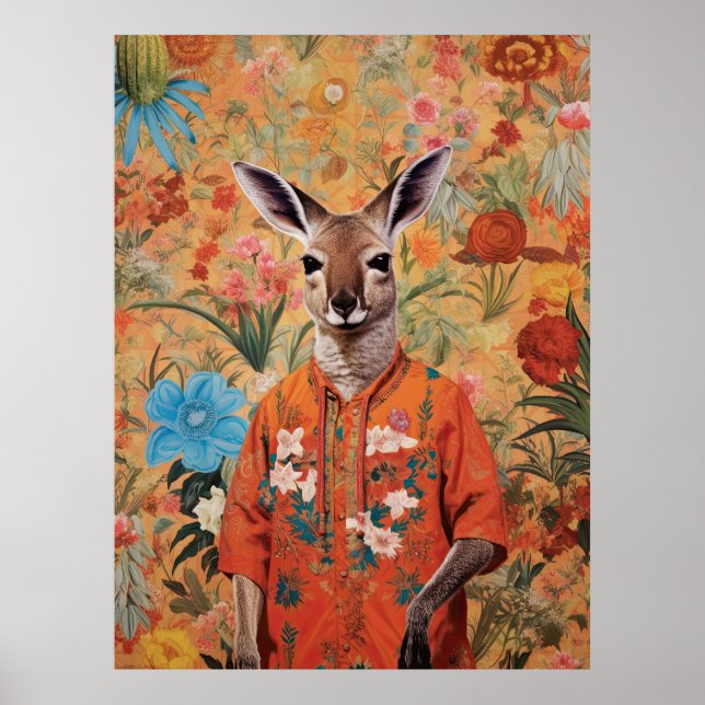 Poster Sr. Kangaroo em seu jardim (Frente)