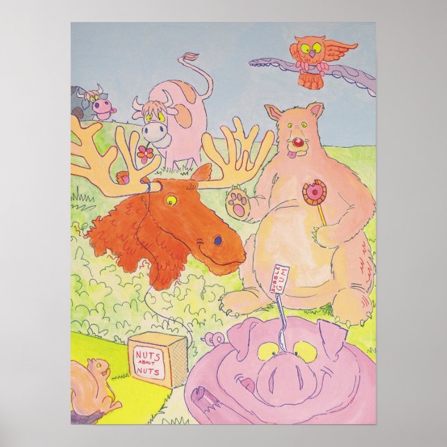 Pôster Sr. Moose e Amigos (parte 1 de um trítico) (Frente)