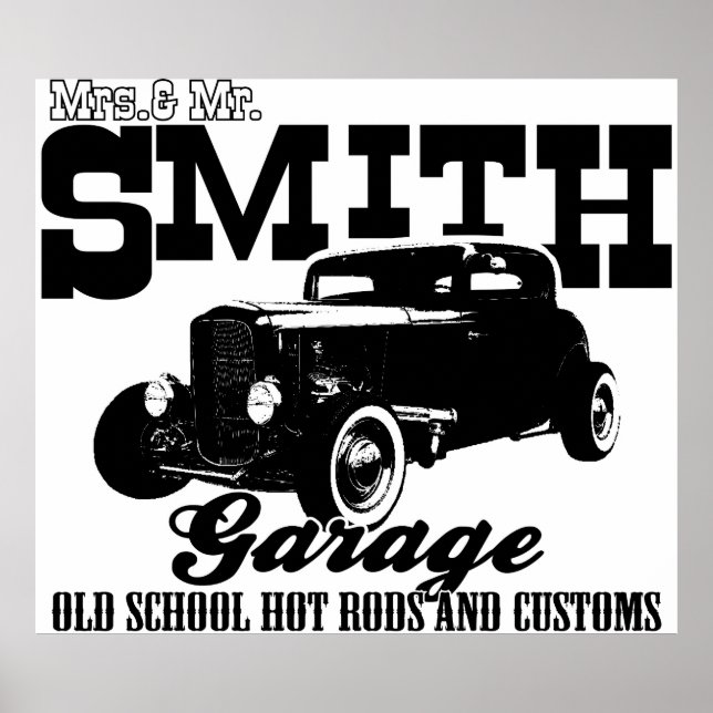 Pôster Sr. Smith Hot-Rod Garage (Frente)