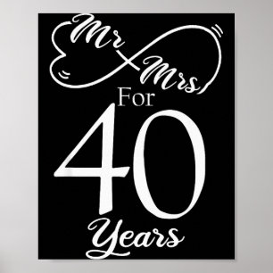 Poster Sr. & Sra. Por 40 Anos 40º Aniversário de Casament