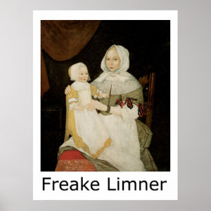 Poster Sra. Elizabeth Freake e bebê Mary de Freake Limne