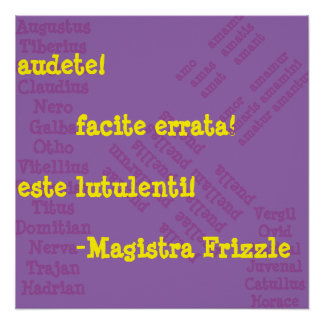 Pôster Sra. Frizzle em latim