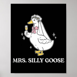 Poster Sra Noiva Boba Casal de Ganso Casamento Combinado